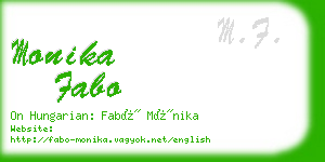 monika fabo business card